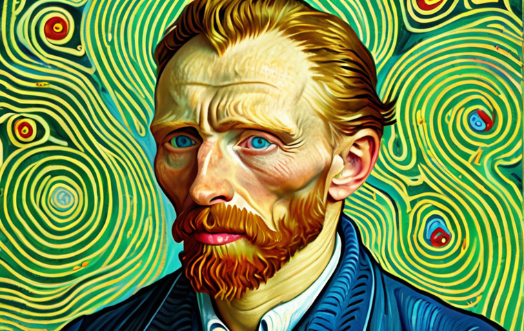 **AI Van Gogh:** An AI-generated painting in the style of Van Gogh, but with a modern and innovative twist. Capture the essence of Van Gogh's emotion but with a futuristic aesthetic.
