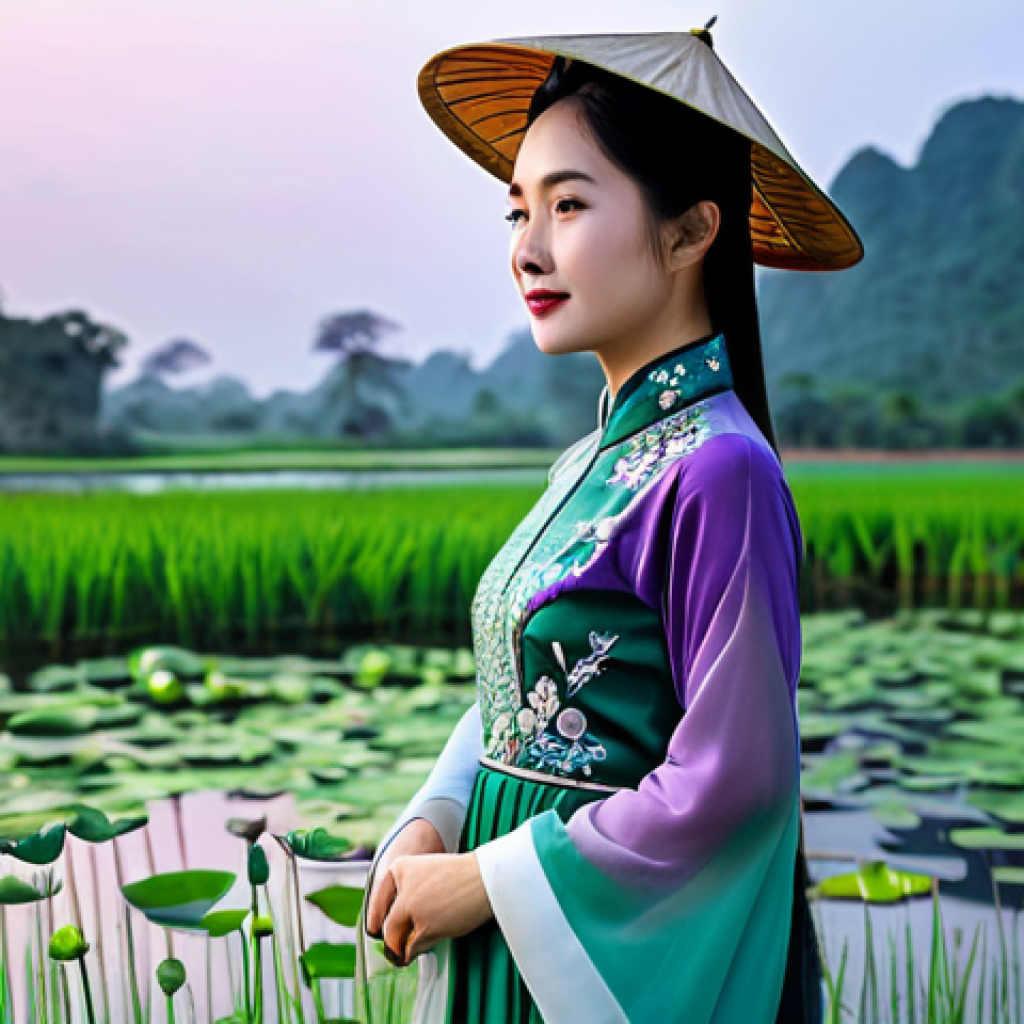 AI 예술과 영화 제작 - The Ethereal Ao Dai Muse**

**Prompt:** "A graceful Vietnamese woman, envisioned as a muse within a ...