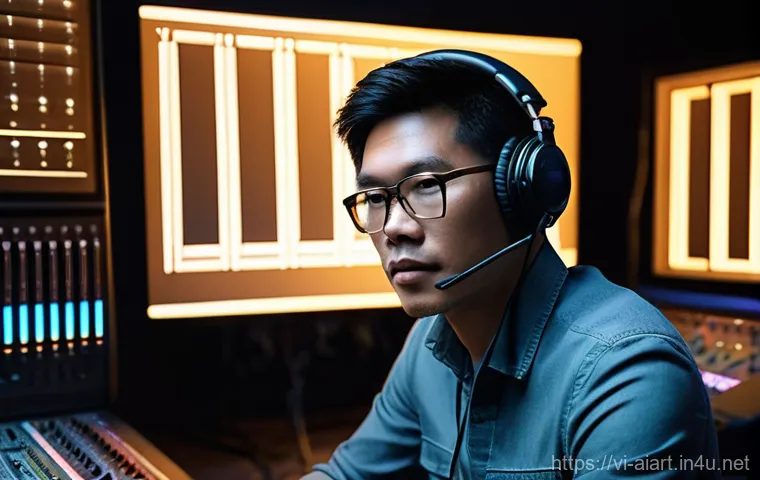 AI 작곡 기술 - **Prompt:** A vibrant, optimistic digital painting of a young Vietnamese woman, in her early twentie...