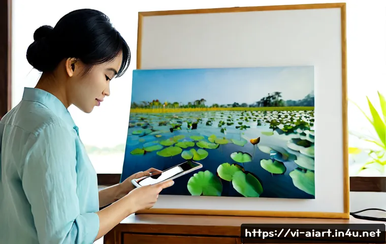 Home 17 AI 스타일 트랜스퍼 - Photorealistic split-scene concept of AI style transfer in a bright modern Vietnamese creative studi...